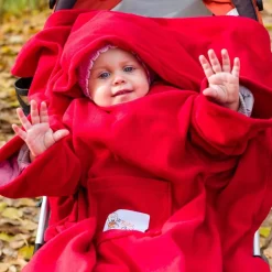 Baby Wrapi Active - Kocyk z rękawami - Czerwony