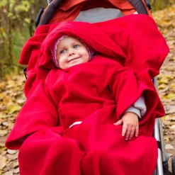 Baby Wrapi Active - Kocyk z rękawami - Czerwony