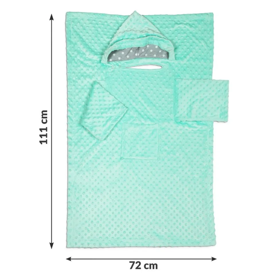 Baby Wrapi - Kocyk z rękawami - Miętowy
