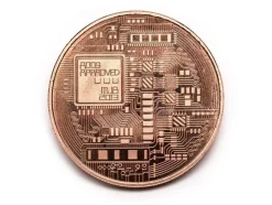Bitcoin BTC w kapslu - moneta kolekcjonerska