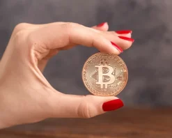 Bitcoin BTC w kapslu - moneta kolekcjonerska