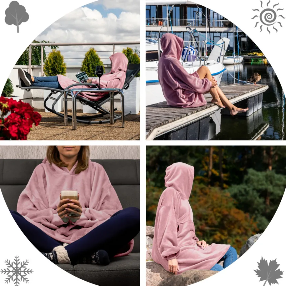 Bluzair - Bluza koc - Różowy
