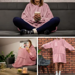 Bluzair - Bluza koc - Różowy