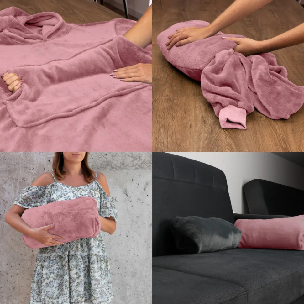 Bluzair - Bluza koc - Różowy