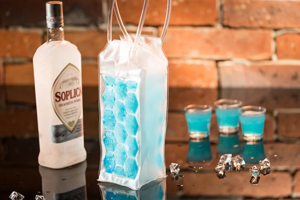 Cooler na butelkę - Niebieski