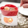 Czekoladowe fondue czerwone porcelanowe