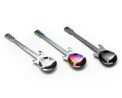 Kolorowe muzyczne łyżeczki - prezent dla gitarzysty muzyka