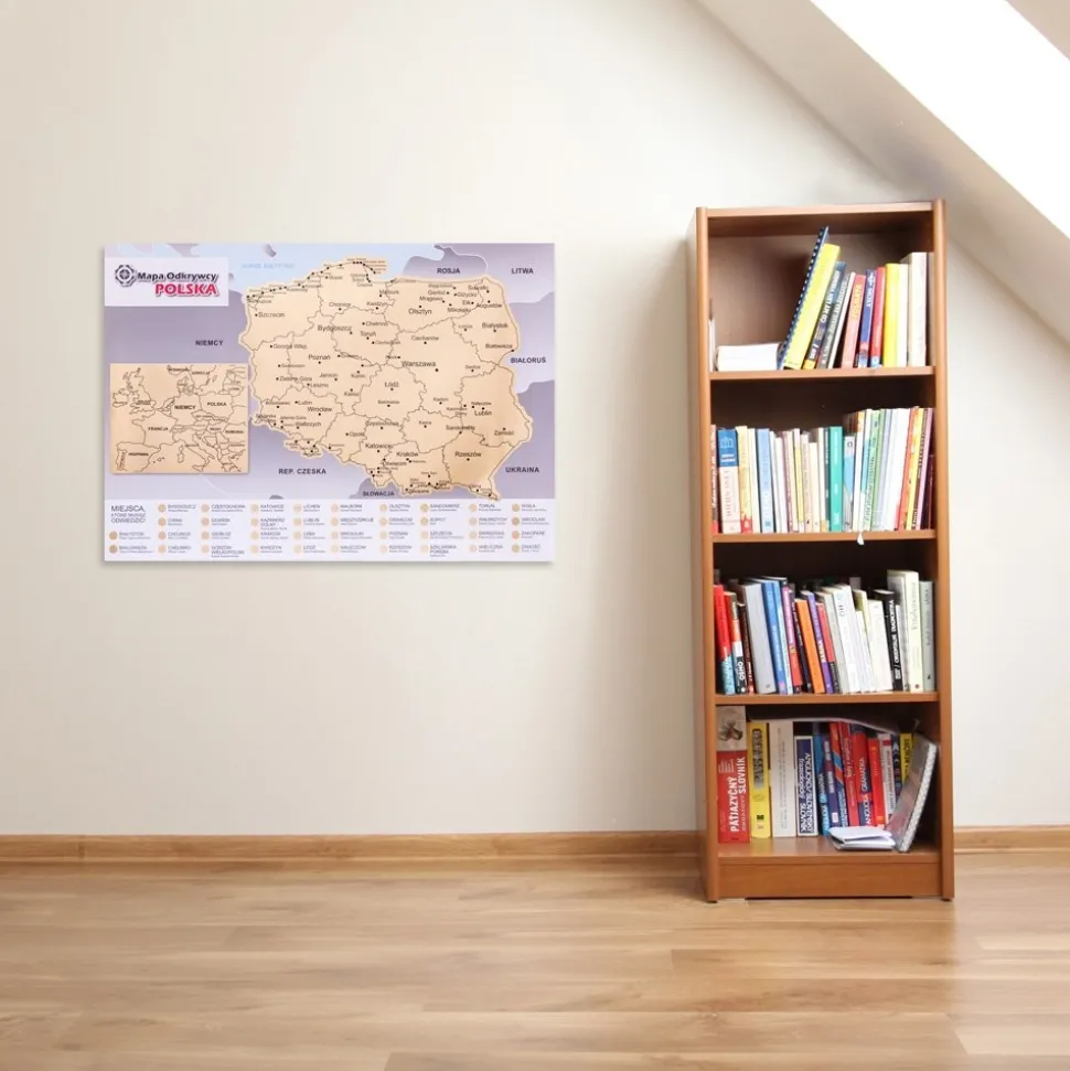 Mapa Odkrywcy - Polska - ulepszona zdrapka