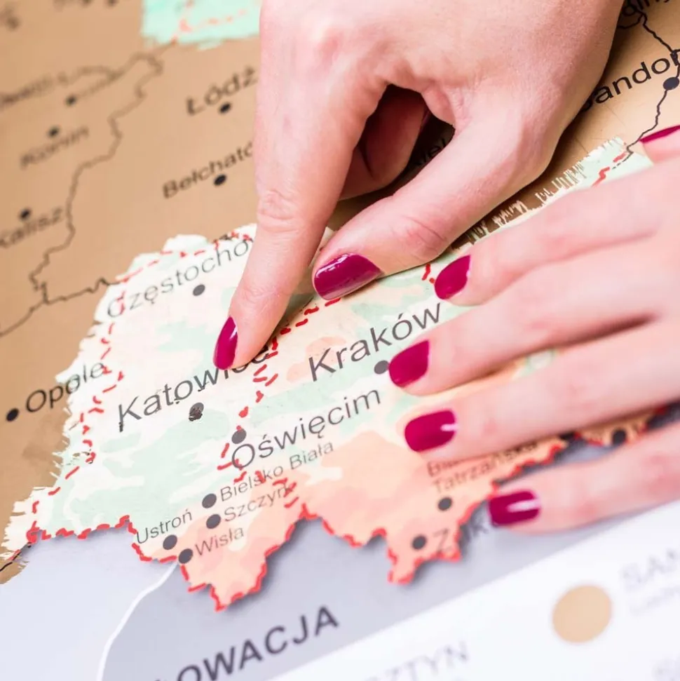 Mapa Odkrywcy - Polska - ulepszona zdrapka