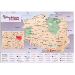 Mapa Odkrywcy - Polska - ulepszona zdrapka