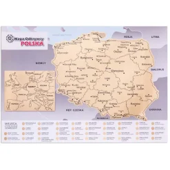 Mapa Odkrywcy - Polska - ulepszona zdrapka