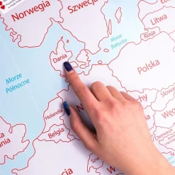Mapa Zdrapka Europa dla Dwojga - ulepszona zdrapka