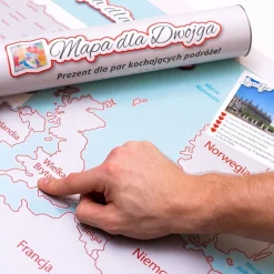 Mapa Zdrapka Europa dla Dwojga - ulepszona zdrapka