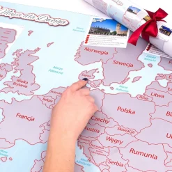 Mapa Zdrapka Europa dla Dwojga - ulepszona zdrapka