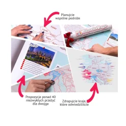 Mapa Zdrapka Europa dla Dwojga - ulepszona zdrapka