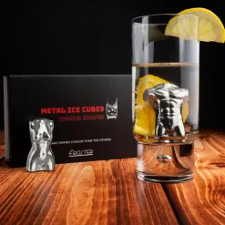 Metalowe Kostki do Drinków - Kobieta i Mężczyzna