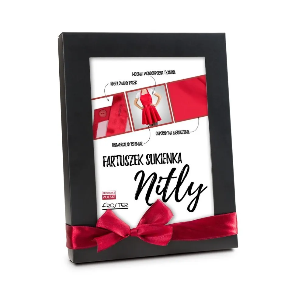 Nitly Red - Fartuszek Sukienka