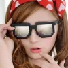 Pikselowe okulary 8 bit pixel - czarne/lustrzane