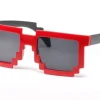 Pikselowe okulary 8 bit pixel - czerwone