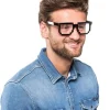 Pikselowe okulary 8 bit pixel - przeźroczyste