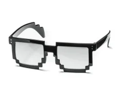 Pikselowe okulary 8 bit pixel - przeźroczyste