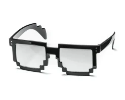 Pikselowe okulary 8 bit pixel - przeźroczyste
