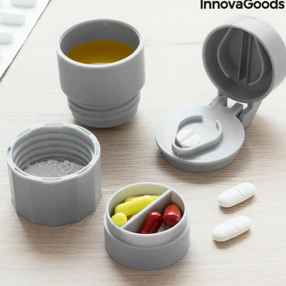 Pojemnik na Tabletki z Przecinaczem i Rozdrabniaczem 5w1 InnovaGoods