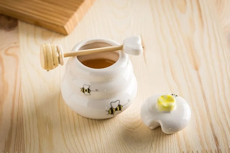 Porcelanowy słoiczek na miód