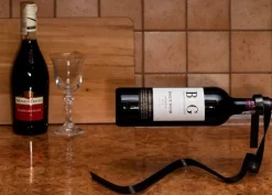 Stojak na wino WSTĄŻKA - CZARNA