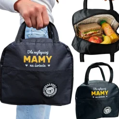 Torba Termiczna na Lunch Dla Najlepszej Mamy - Prezent dla Mamy na Dzień Matki Święta Urodziny Lunchbox