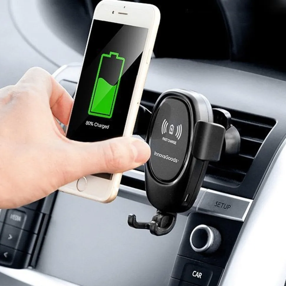 Uchwyt na Telefon do Samochodu z Ładowarką Indukcyjną Grawitacyjny InnovaGoods