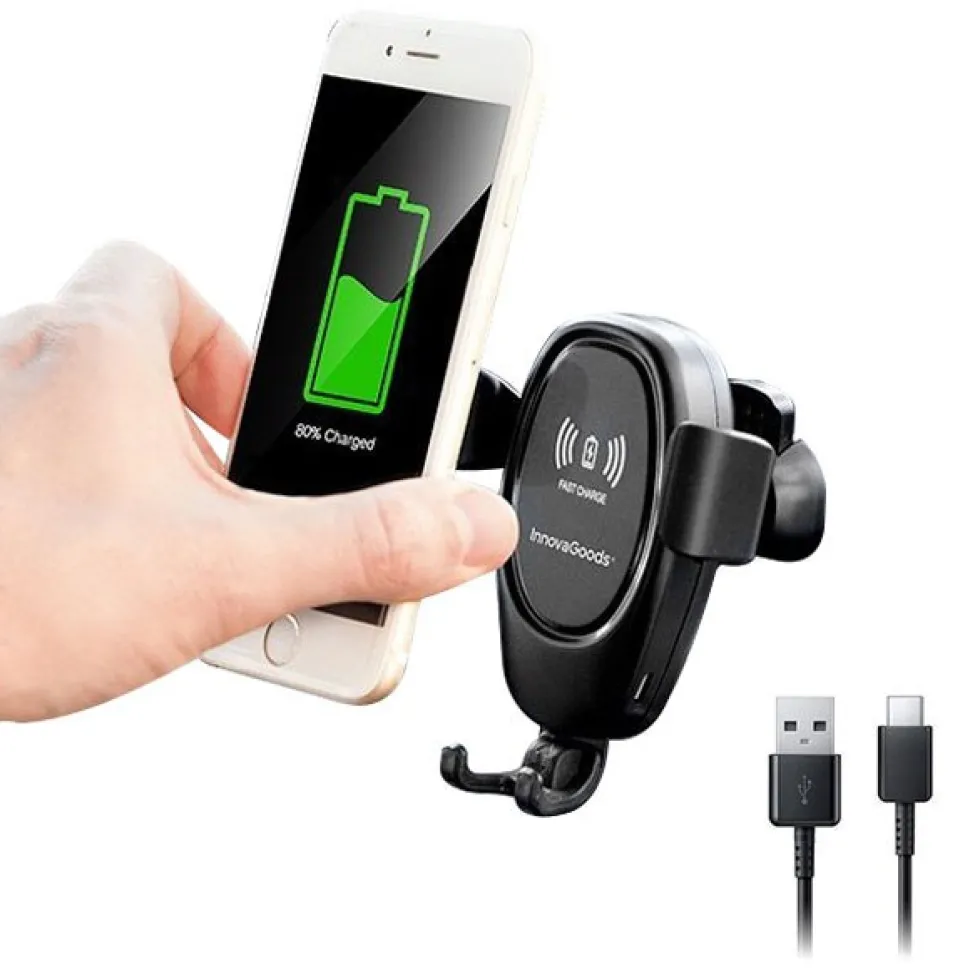 Uchwyt na Telefon do Samochodu z Ładowarką Indukcyjną Grawitacyjny InnovaGoods