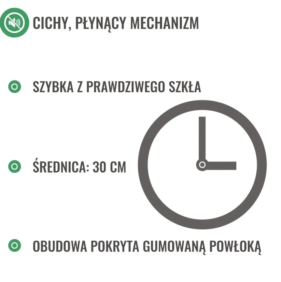 Zegar Demon Prędkości - cichy mechanizm