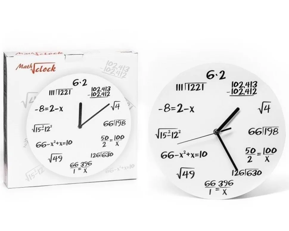 Zegar matematyka classic biały