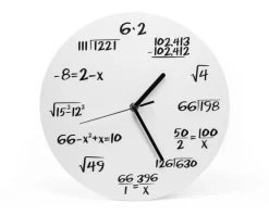 Zegar matematyka classic biały