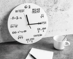 Zegar matematyka classic biały