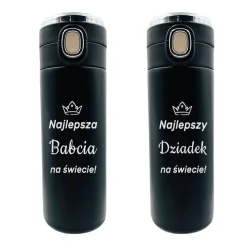Zestaw dla Babci i Dziadka 2x Kubek Termiczny z Grawerem - Prezent na Dzień Babci i Dziadka