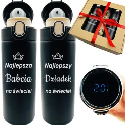 Zestaw dla Babci i Dziadka 2x Kubek Termiczny z Grawerem - Prezent na Dzień Babci i Dziadka
