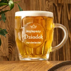 Zestaw do Piwa Kufel + Otwieracz - prezent dla Dziadka na Dzień Babci i Dziadka