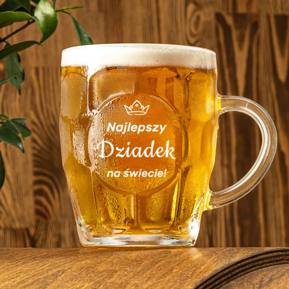 Zestaw do Piwa Kufel + Otwieracz - prezent dla Dziadka na Dzień Babci i Dziadka