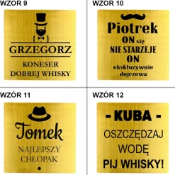 Zestaw do whisky GLOBUS DELUXE z GRAWEREM - prezent dla taty faceta męża chłopaka na urodziny Święta