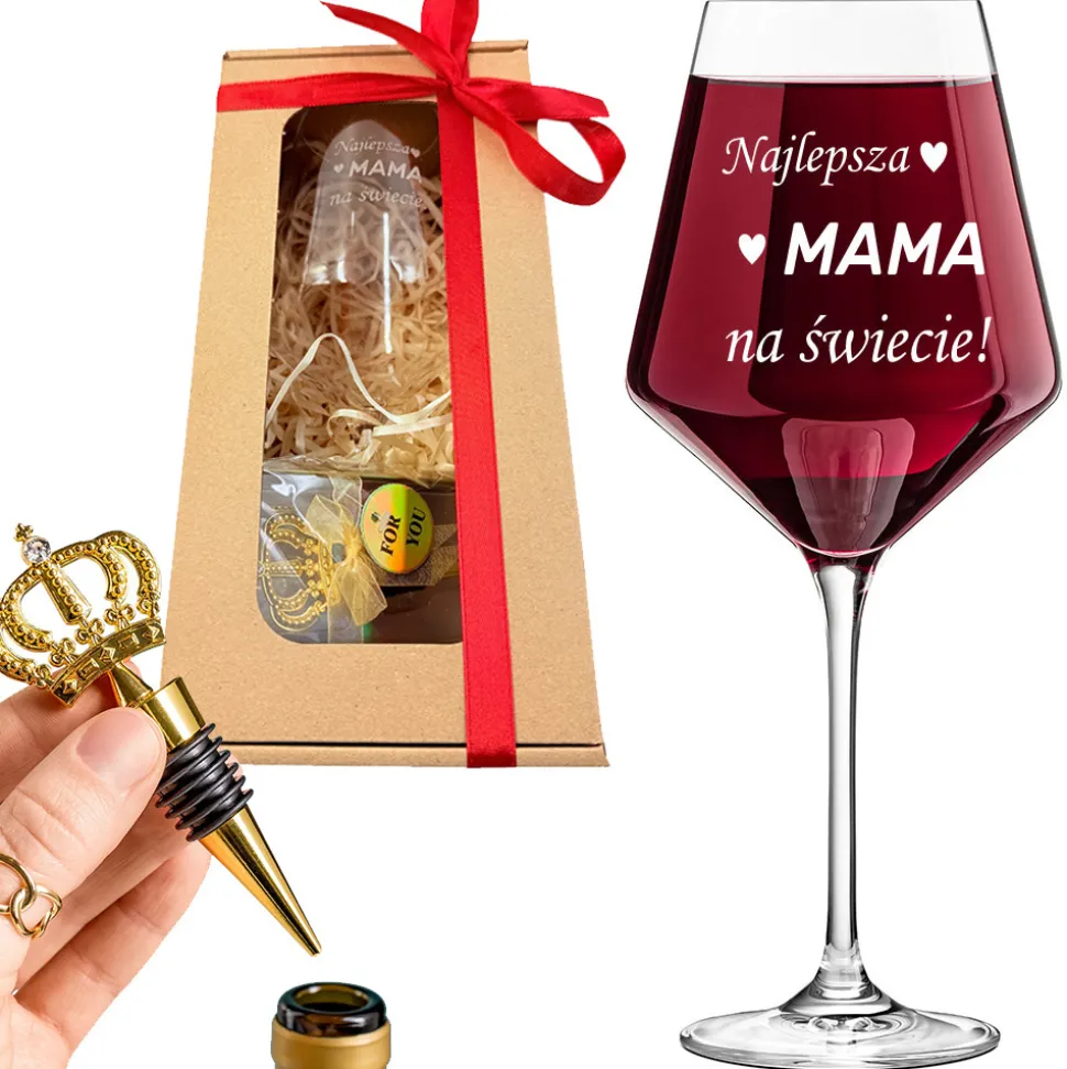 Zestaw do wina dla Mamy - prezent na Dzień Mamy Matki