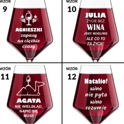 Zestaw do Wina z Grawerem - prezent dla kobiety żony dziewczyny kobiety na urodziny święta