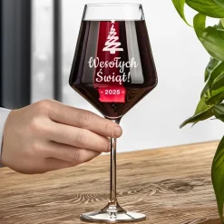 Zestaw do Wina z Grawerem - prezent na Święta upominki paczki świąteczne dla pracowników klientów zestaw prezentowy kosz box
