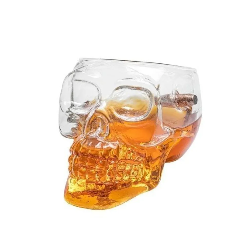 ZESTAW KULOODPORNA CZASZKA: karafka + 4 szklanki