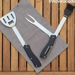 Zestaw Narzędzi do Grilla Składany 5w1 Scyzoryk InnovaGoods